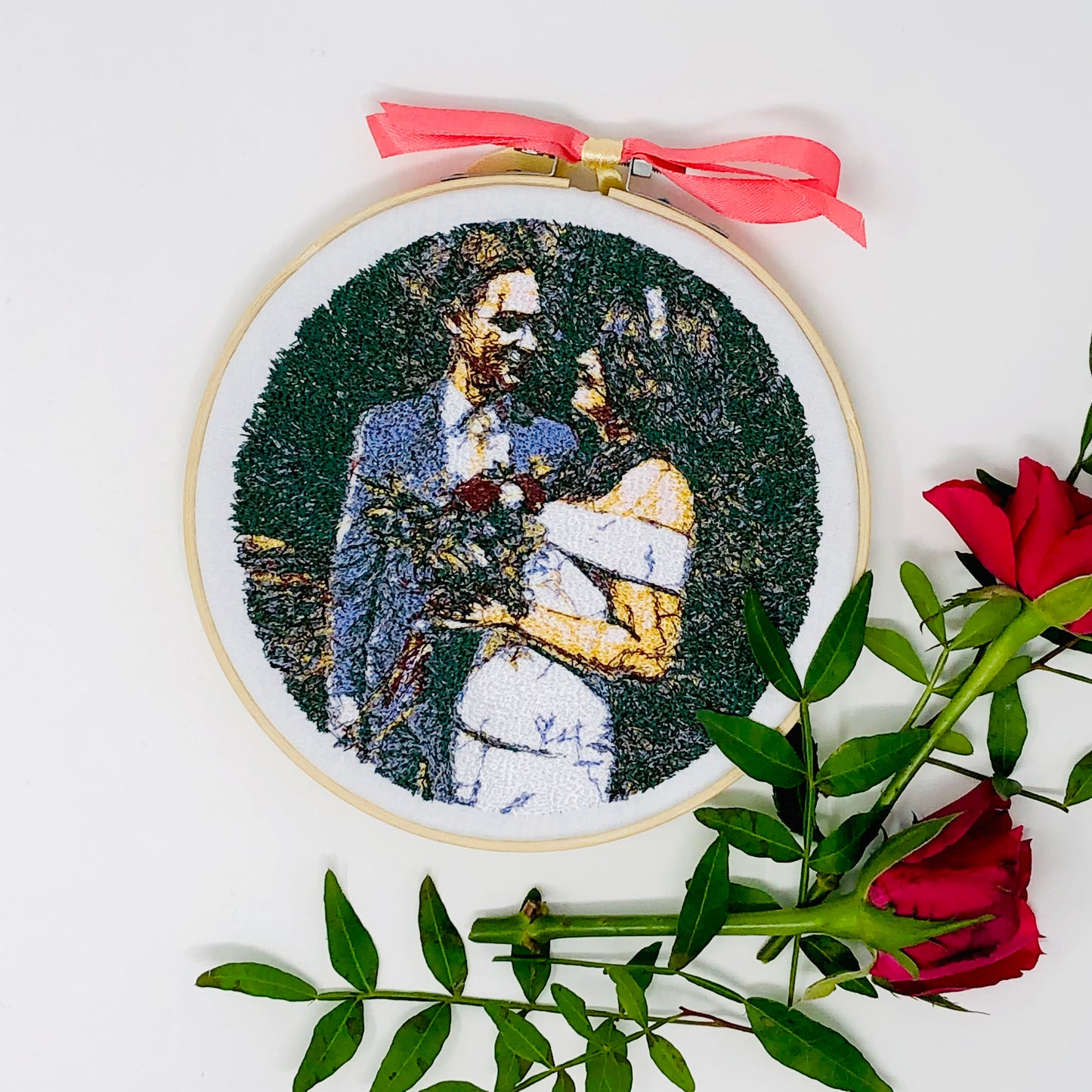 Embroidery of a Photo in Colour