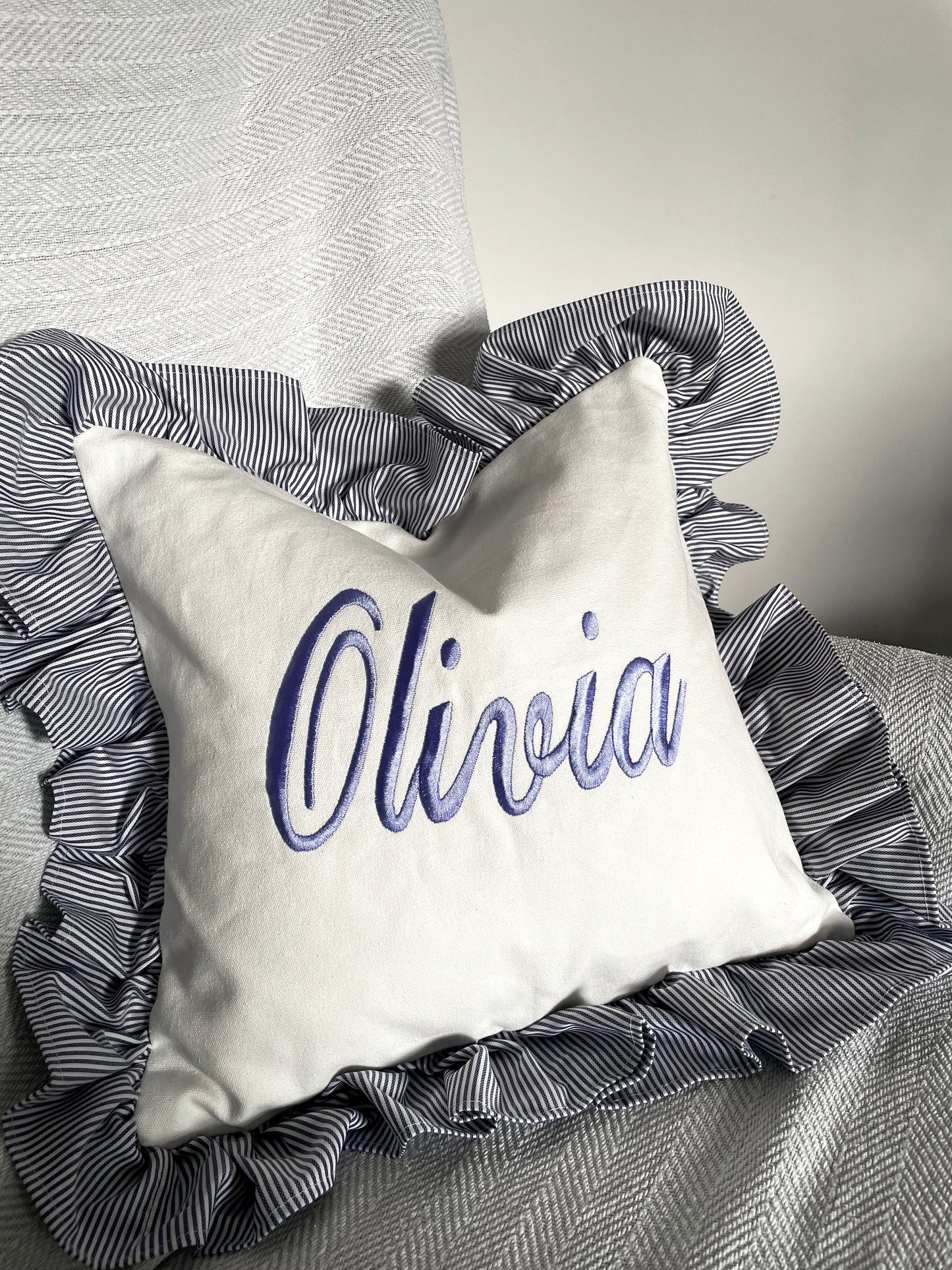 Personalised Embroidered Cushion Cover