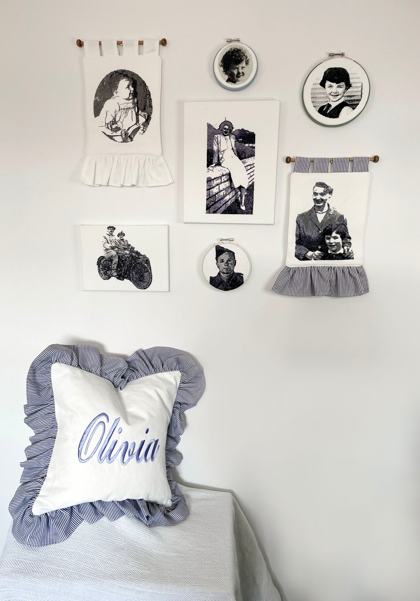 Personalised Embroidered Cushion Cover
