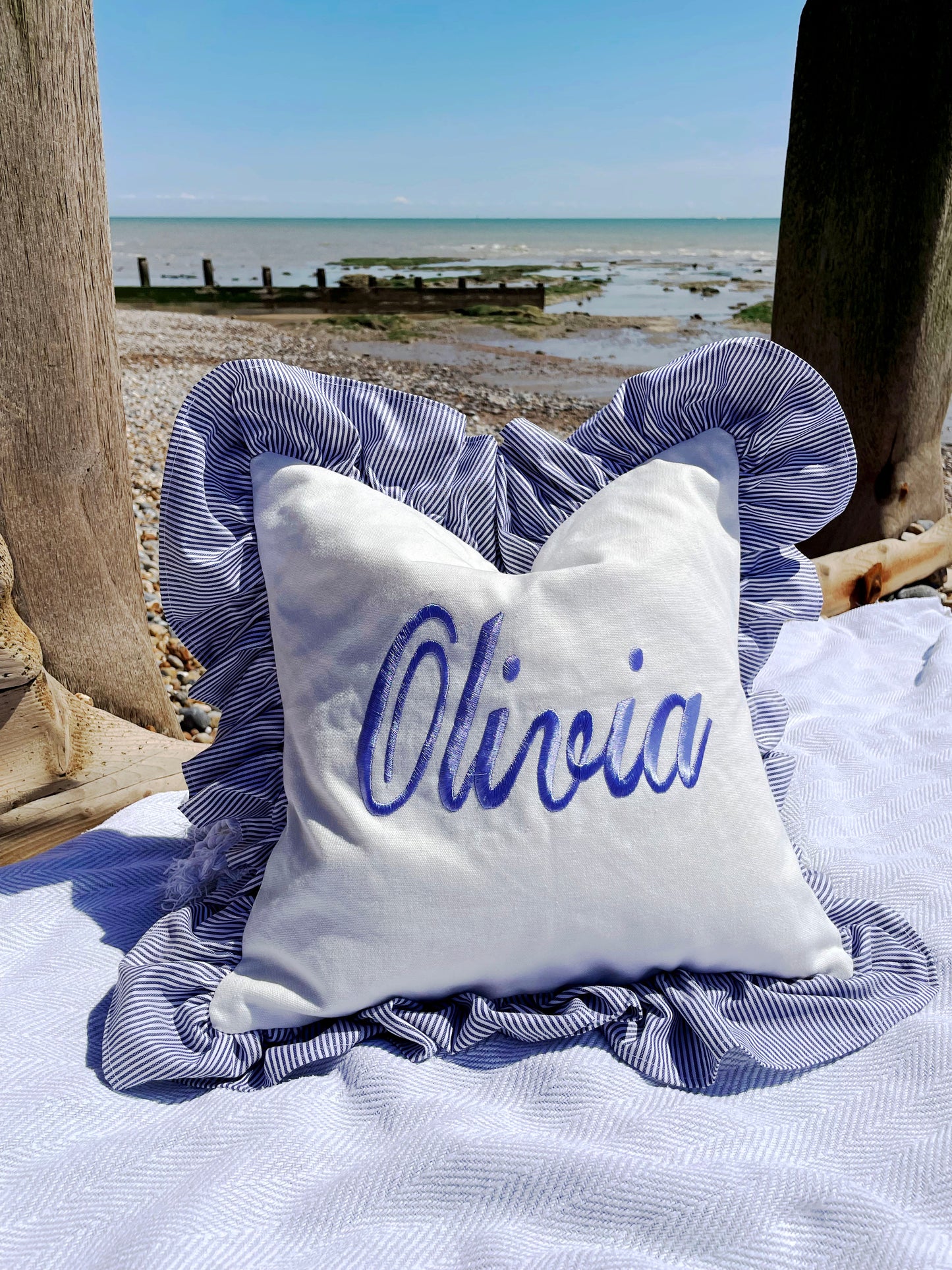 Personalised Embroidered Cushion Cover