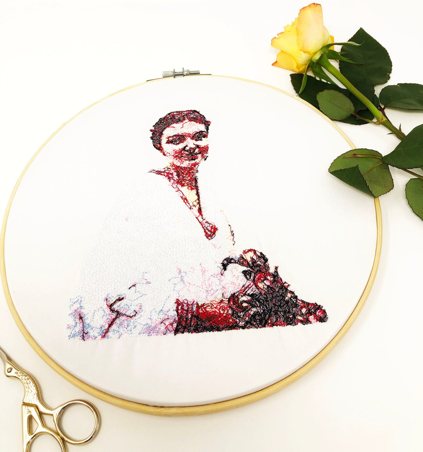 Embroidery of a Photo in Colour