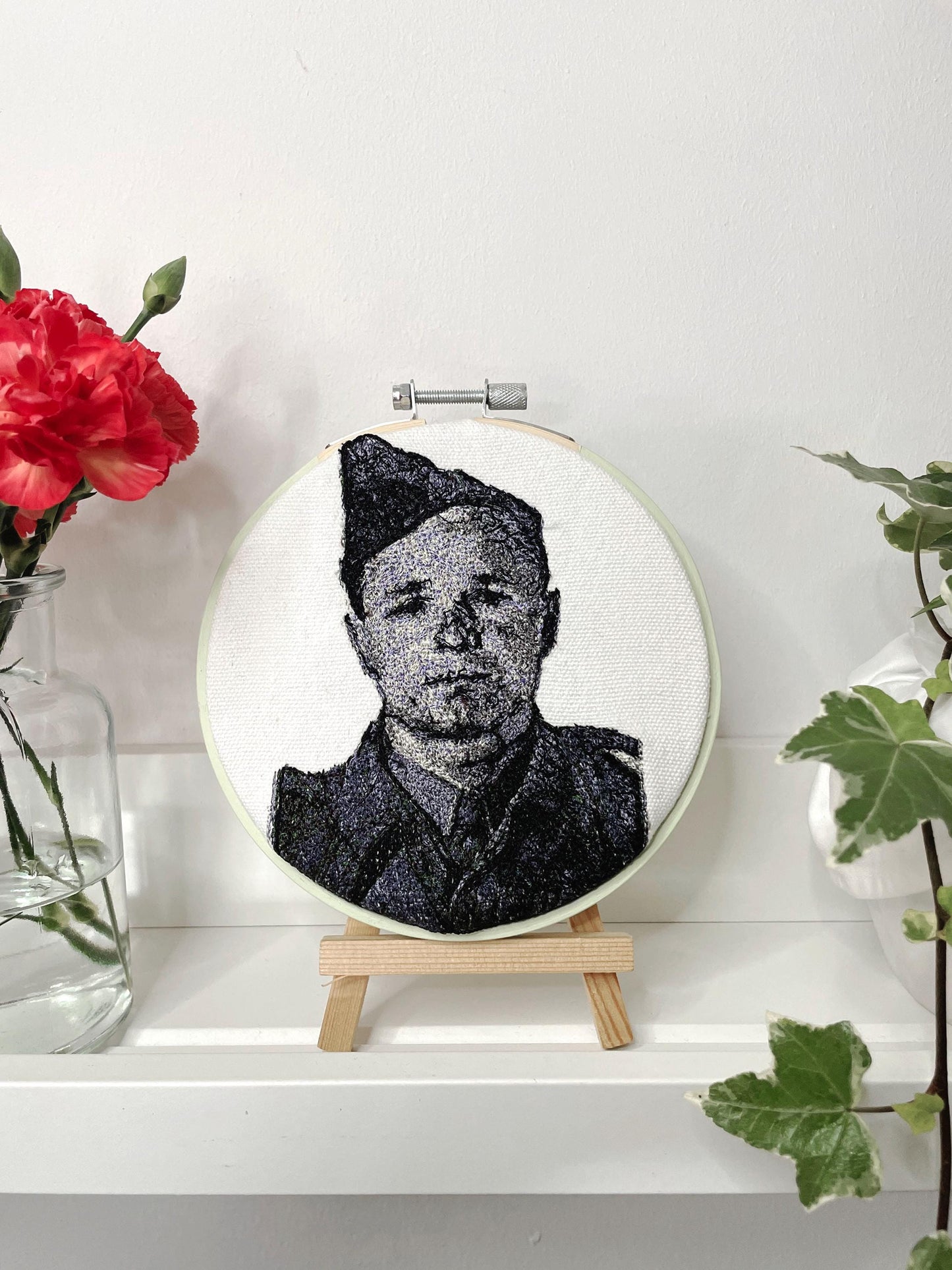 Embroidered Photograph in Hoop