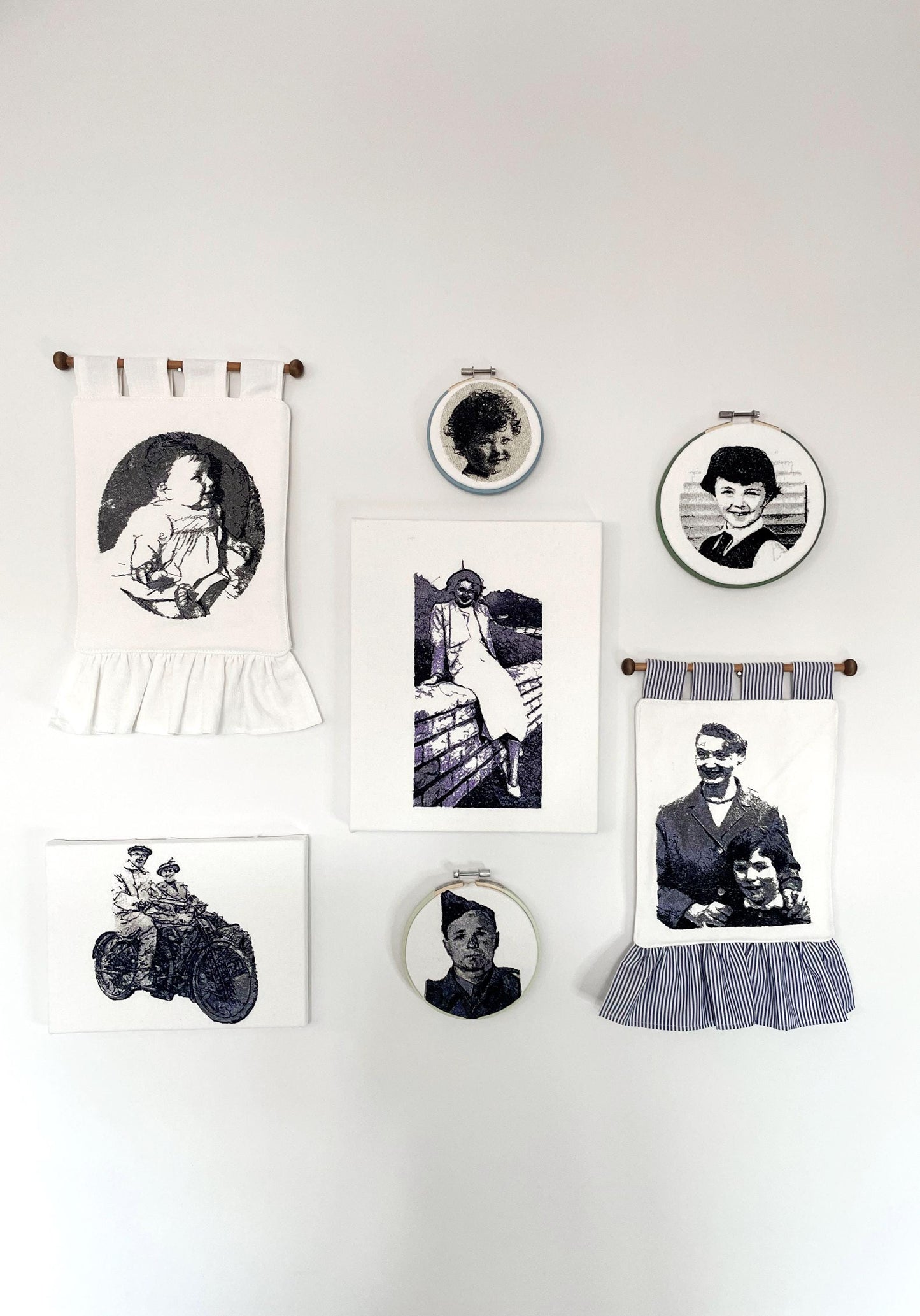 Cotton Canvas Photo Embroidery
